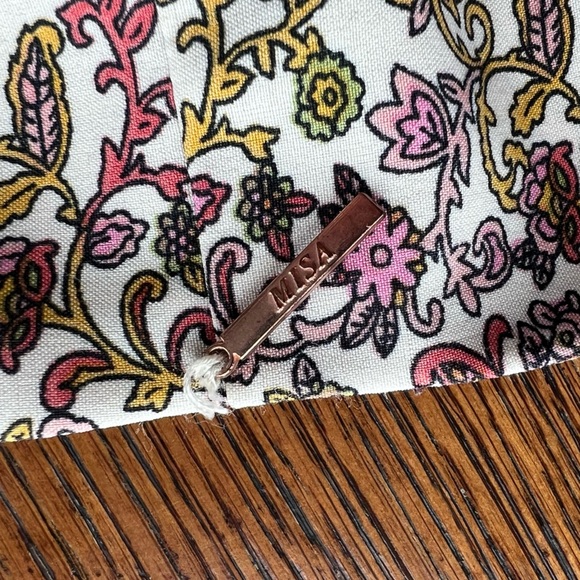 EUC MISA Los Angeles Carolina Floral Spring Flowy Cap Sleeve Maxi Wrap Dress SzM - Picture 15 of 15